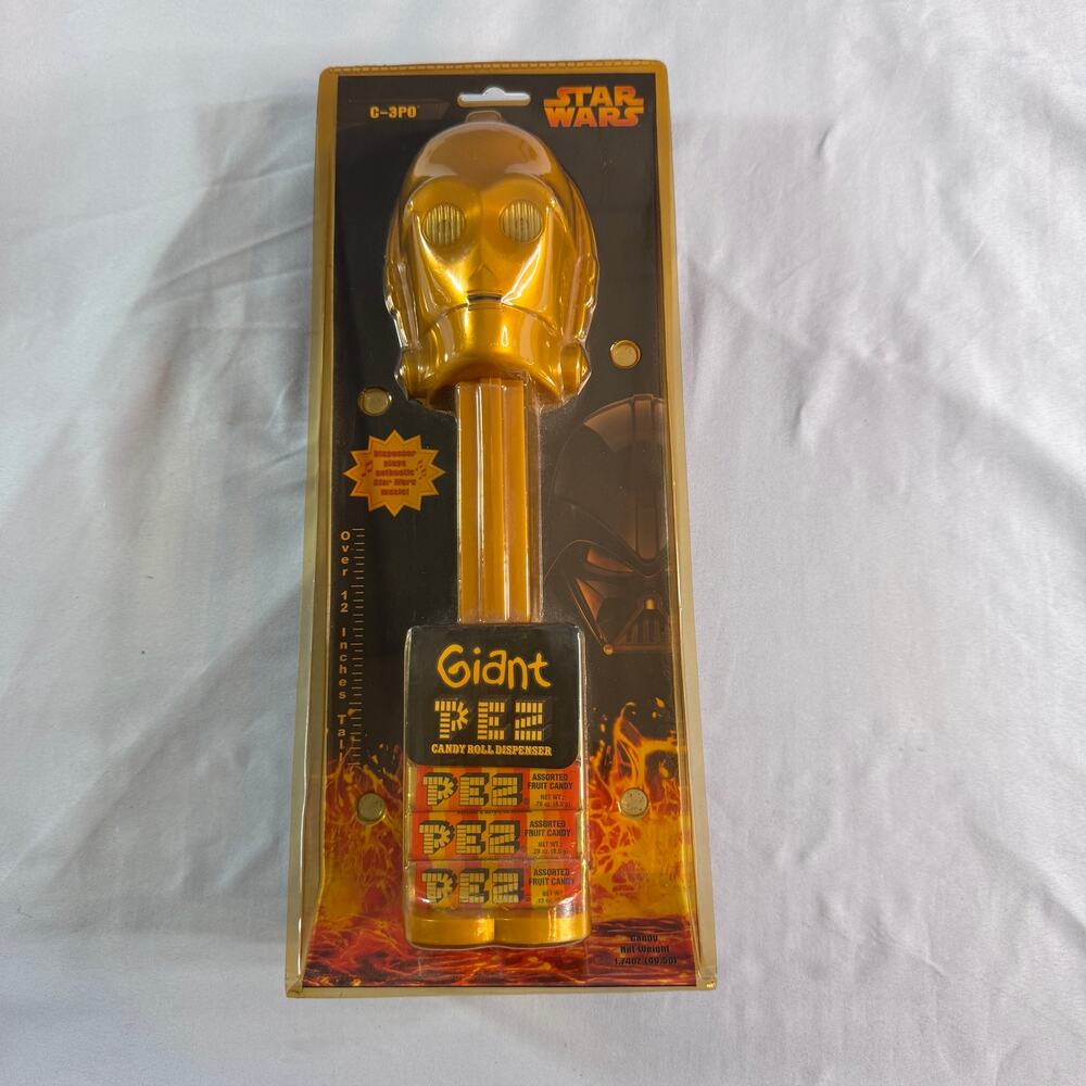 Star Wars C-3PO Giant PEZ Candy Roll Dispenser Sealed 2005 Brand New 12" Talking
